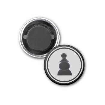 Chess Piece Black Pawn Magnet by Chess_store at Zazzle