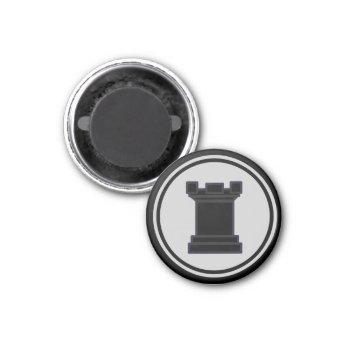 Chess Piece Black Rook Magnet by Chess_store at Zazzle