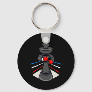 Chess Piece Boxer Boxing Gloves King Keychain
