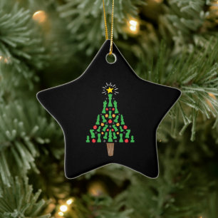 Chess Piece Christmas Tree Ceramic Ornament