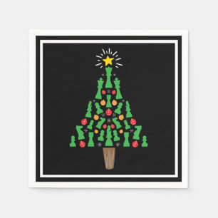 Chess Piece Christmas Tree Napkins