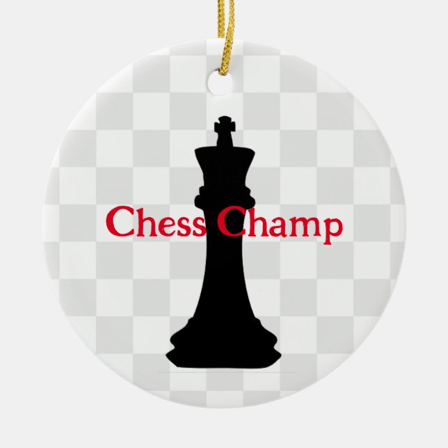 Chess Piece Design Ornament (Front)