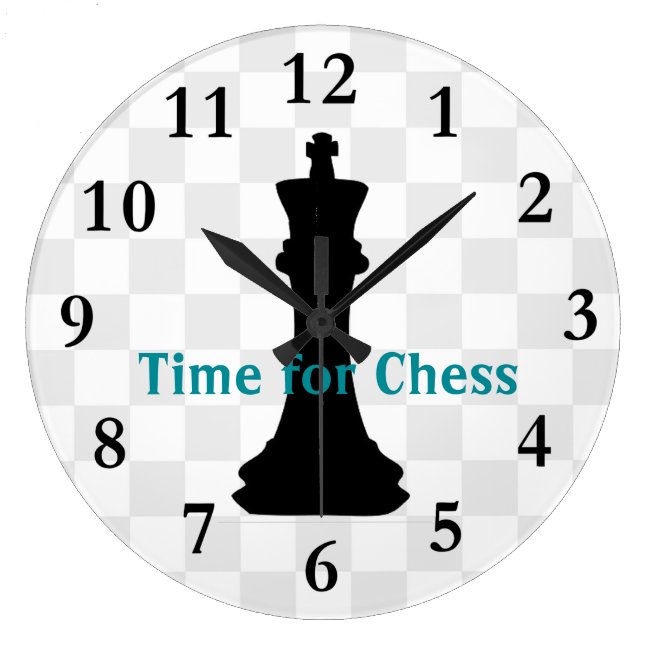 Chess Piece Design Round Wall Clock