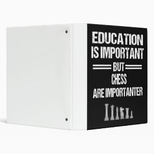 Chess Piece Education Humor Sarcastic Funny Christ 3 Ring Binder