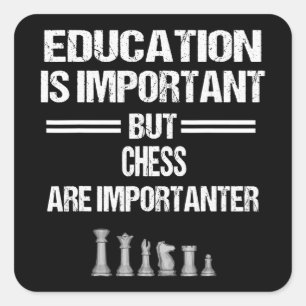 Chess Piece Education Humor Sarcastic Funny Christ Square Sticker