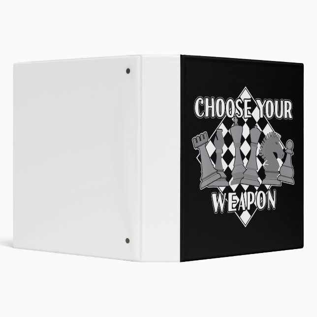 Chess Piece Game Strategy Gift A Chess Player 3 Ring Binder (Background)