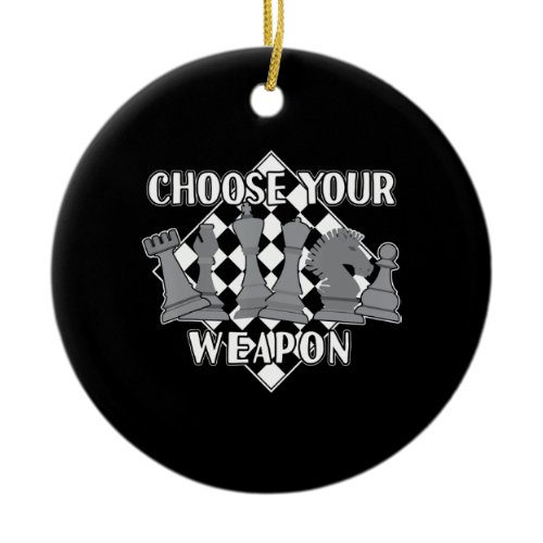 Chess Piece Game Strategy Gift A Chess Player Ceramic Ornament