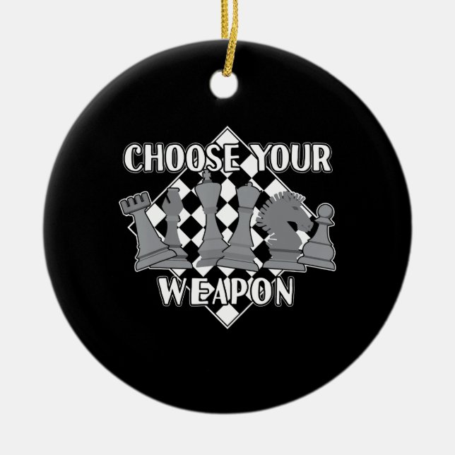 Chess Piece Game Strategy Gift A Chess Player Ceramic Ornament (Front)