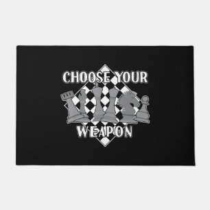 chess piece game strategy gift a chess player doormat