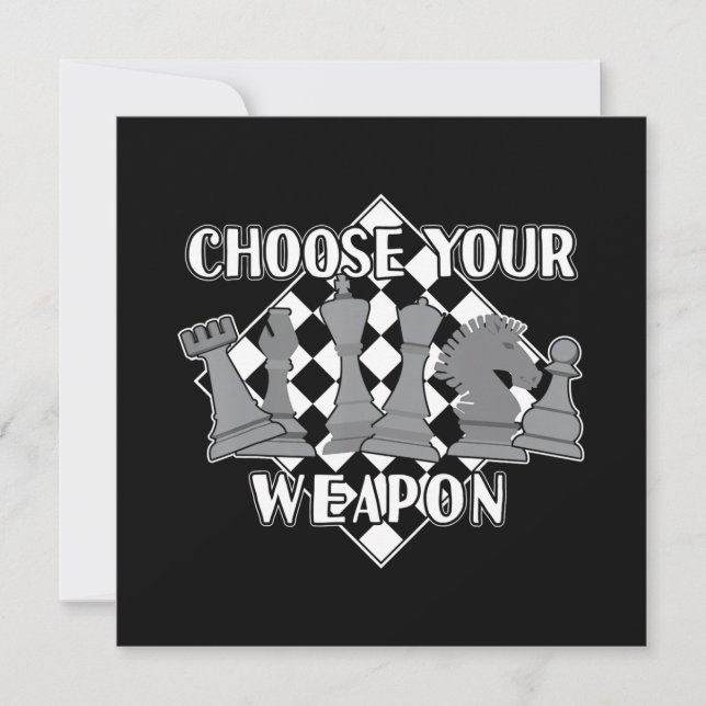 Chess Piece Game Strategy Gift A Chess Player Invitation (Front)