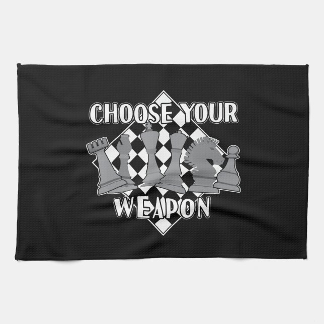 chess piece game strategy gift  a chess player kitchen towel (Horizontal)