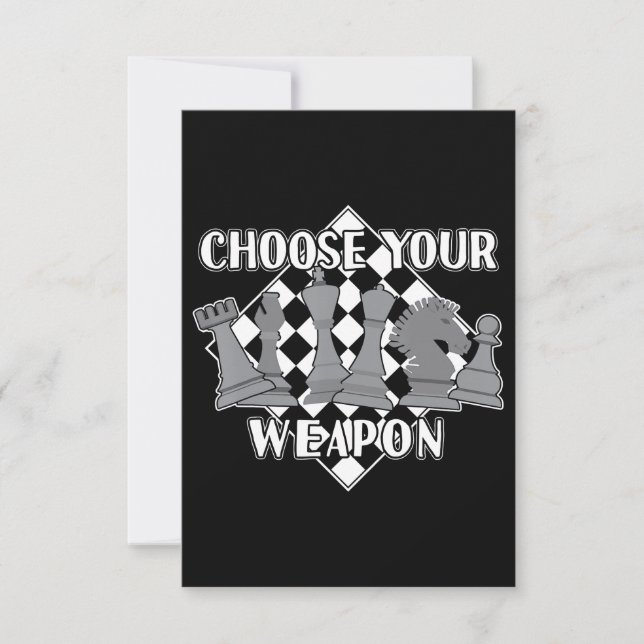 Chess Piece Game Strategy Gift A Chess Player RSVP Card (Front)