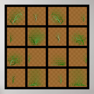 Chess Piece Journeys, Compared (Green Lines) Poster