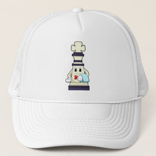 Chess piece King as Waiter with Towel Trucker Hat