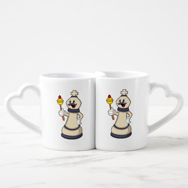 Chess piece King at Chess.PNG Coffee Mug Set (Front Nesting)
