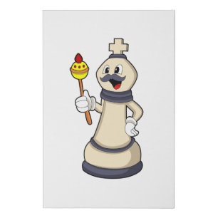 Chess piece King at Chess.PNG Faux Canvas Print