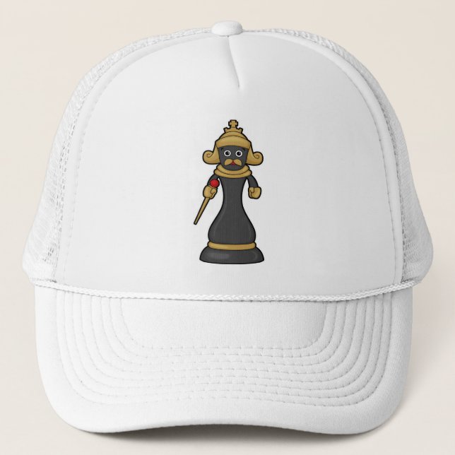 Chess piece King at Chess with Staff Trucker Hat (Front)