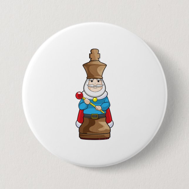 Chess piece King Chess Button (Front)