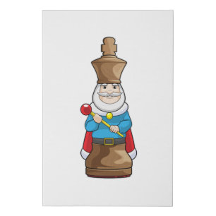 Chess piece King Chess Faux Canvas Print