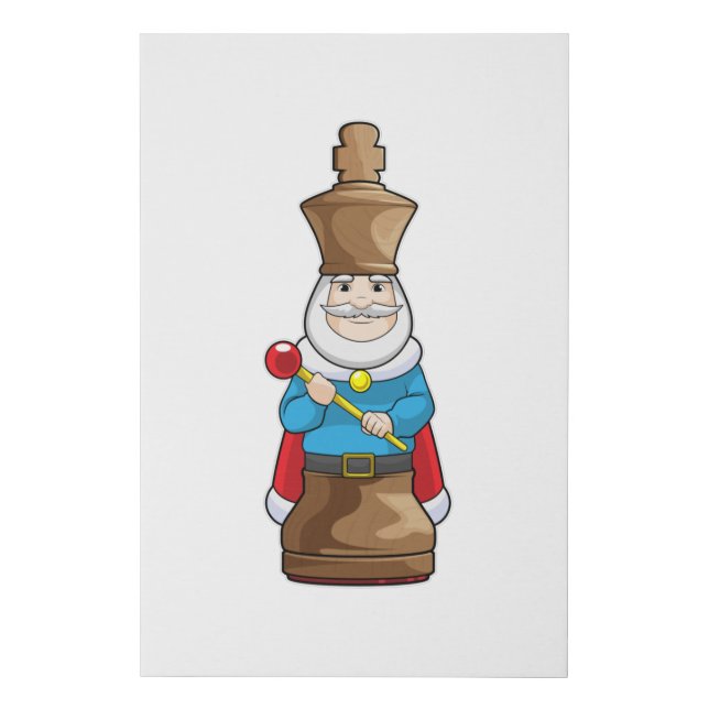Chess piece King Chess Faux Canvas Print (Front)