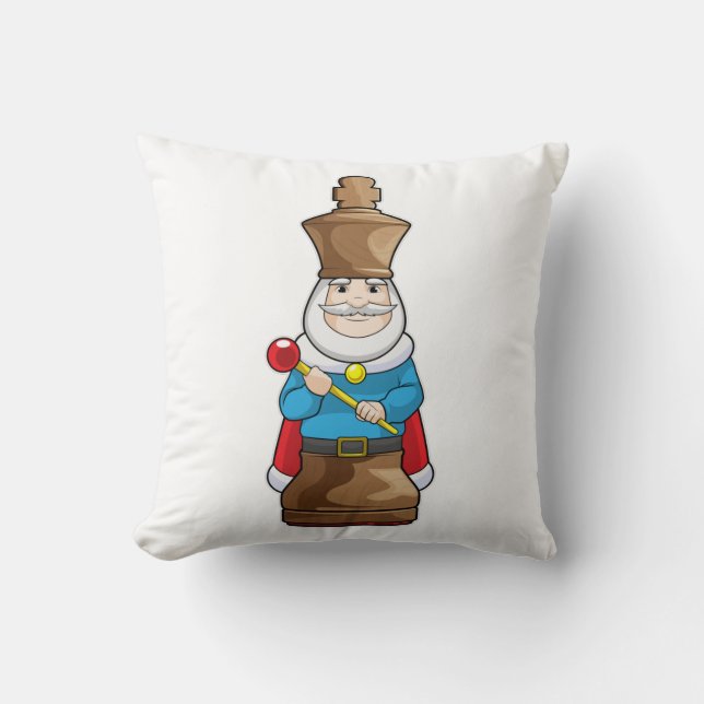 Chess piece King Chess Throw Pillow (Front)