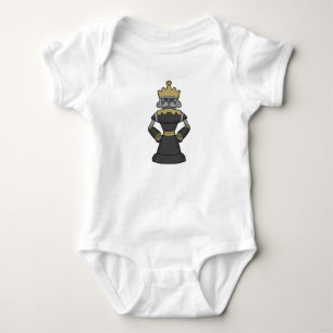 Chess piece King Crown Chess Baby Bodysuit