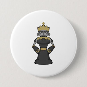 Chess piece King Crown Chess Button