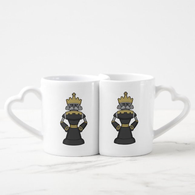 Chess piece King Crown Chess Coffee Mug Set (Front Nesting)