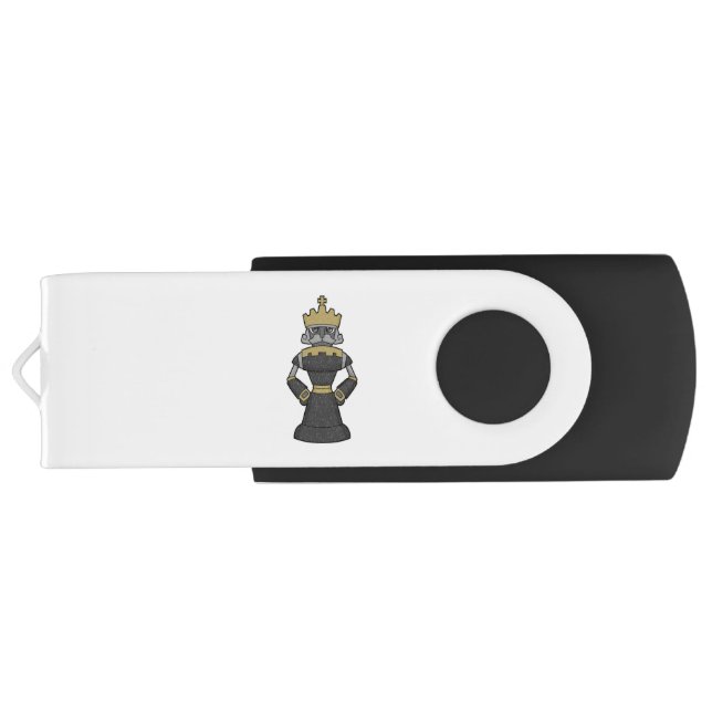 Chess piece King Crown Chess Flash Drive (Back)