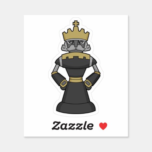 Chess piece King Crown Chess Sticker