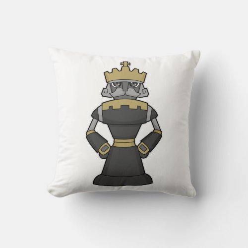 Chess piece King Crown Chess Throw Pillow