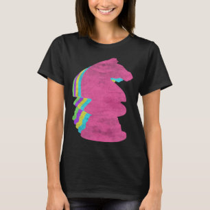 Chess Piece Knight 80s Colors 1980s T-Shirt