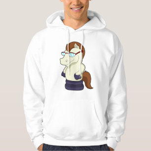 Chess piece Knight as Horse with Sunglasses Hoodie
