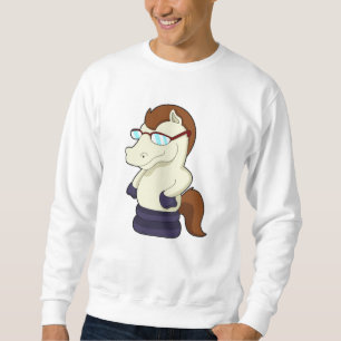 Chess piece Knight as Horse with Sunglasses Sweatshirt