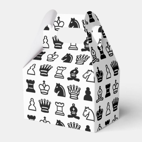 Chess Piece Pattern Favor Boxes