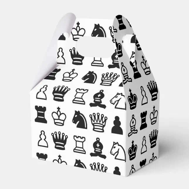Chess Piece Pattern Favor Boxes | Zazzle