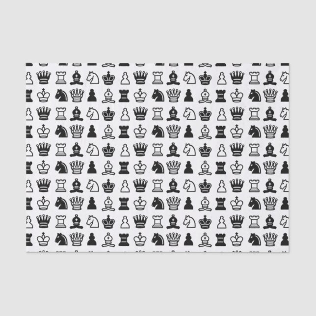 Chess Piece Pattern Tissue Paper (Front)