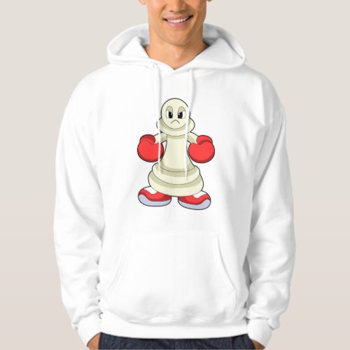 Chess piece Pawn as Boxer with Boxing gloves Hoodie