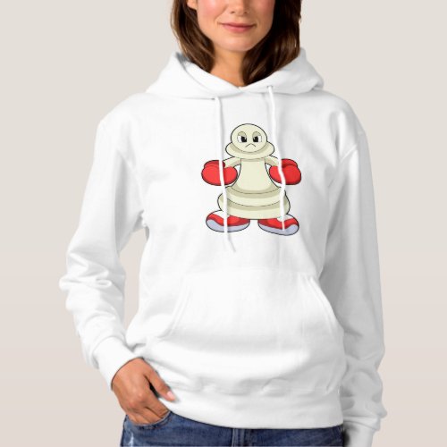 Chess piece Pawn as Boxer with Boxing gloves Hoodie