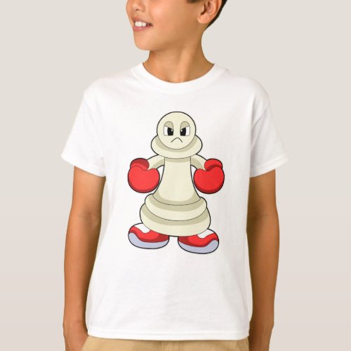 Chess piece Pawn as Boxer with Boxing gloves T_Shirt