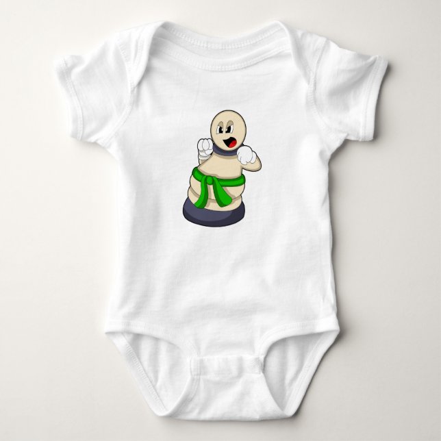 Chess piece Pawn at Chess Baby Bodysuit (Front)