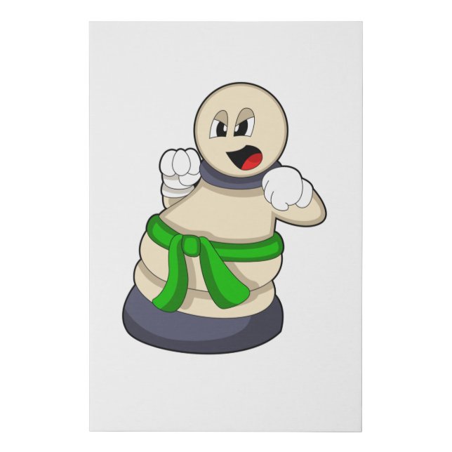 Chess piece Pawn at Chess Faux Canvas Print (Front)