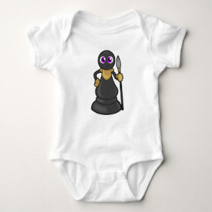 Chess piece Pawn at Chess with Spear Baby Bodysuit