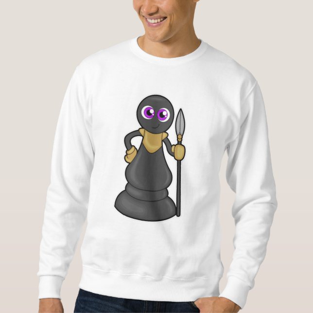 Chess piece Pawn at Chess with Spear Sweatshirt (Front)