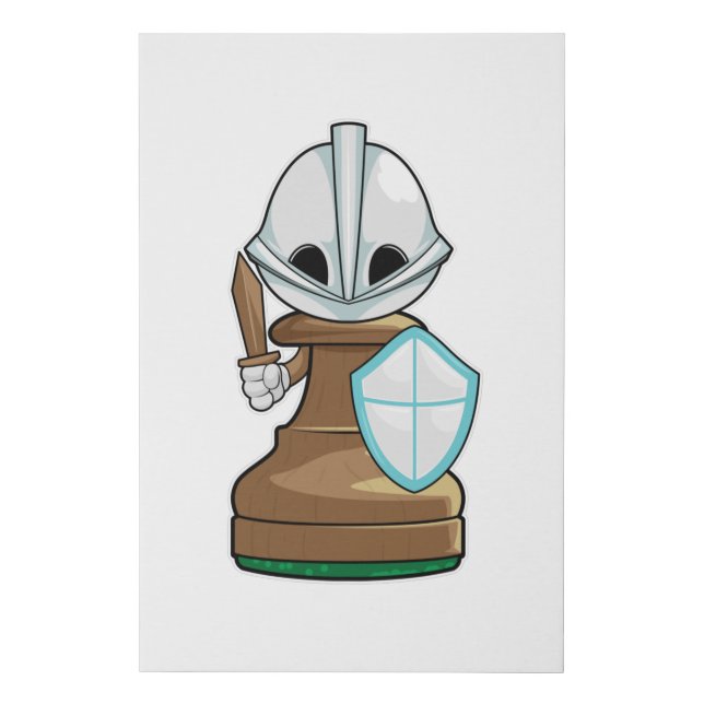 Chess piece Pawn Chess Faux Canvas Print (Front)