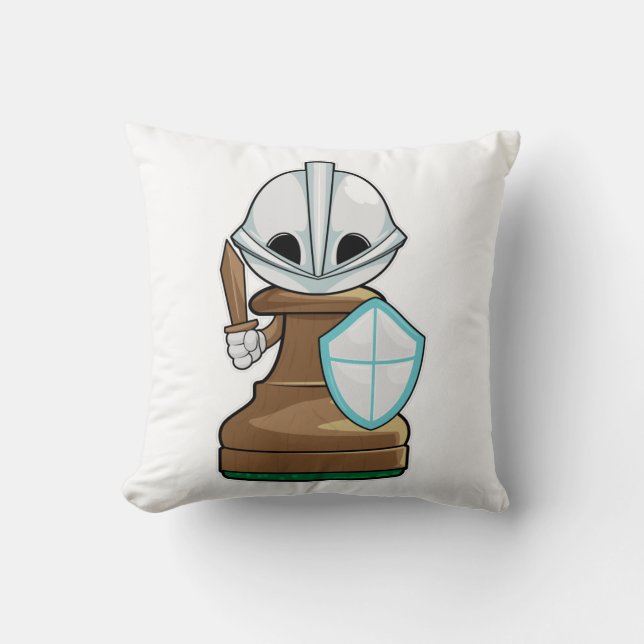 Chess piece Pawn Chess Throw Pillow (Front)