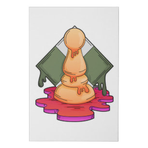 Chess piece Pawn Faux Canvas Print