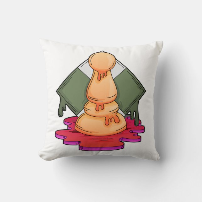 Chess piece Pawn Throw Pillow (Front)