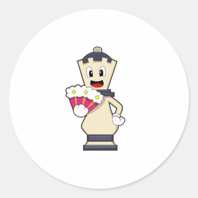 Chess piece Queen at Chess.PNG Classic Round Sticker (Front)