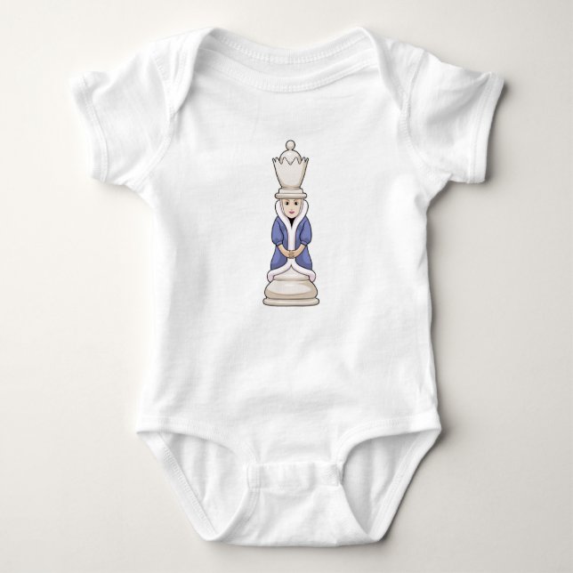 Chess piece Queen Chess Baby Bodysuit (Front)